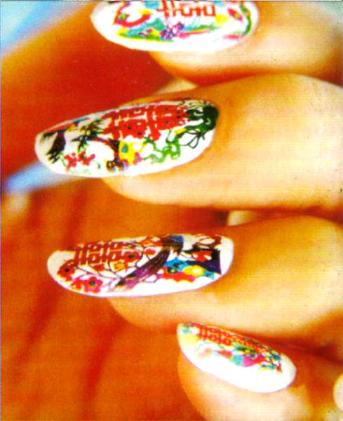 This was one of my nail tattoos, but I had a second one that was much nicer,