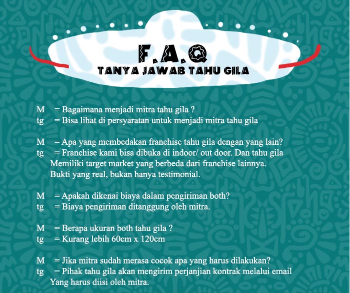 Franchise Peluang Usaha Tahu Gila