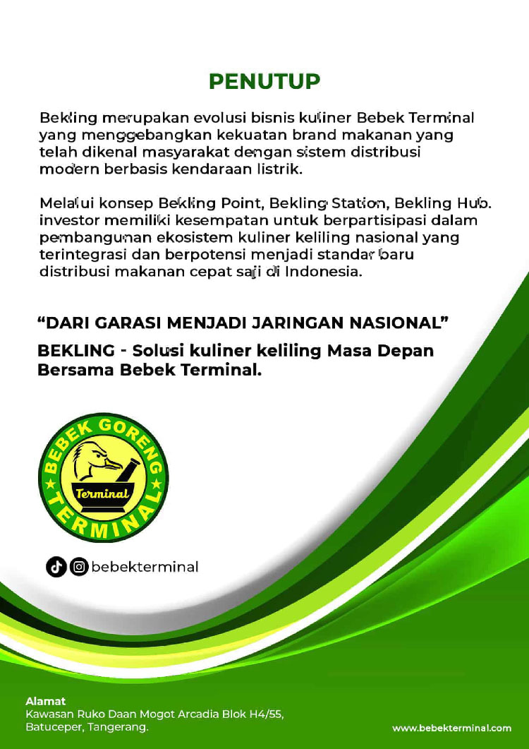 Franchise Peluang Usaha Bekling Bebek Keliling Gerobak Listrik by Bebek Terminal