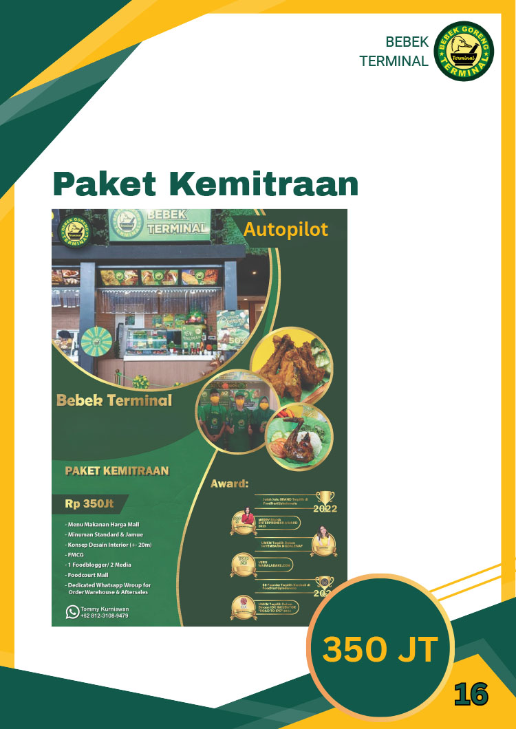 Franchise Peluang Usaha Restoran Tradisional Autopilot Bebek Terminal