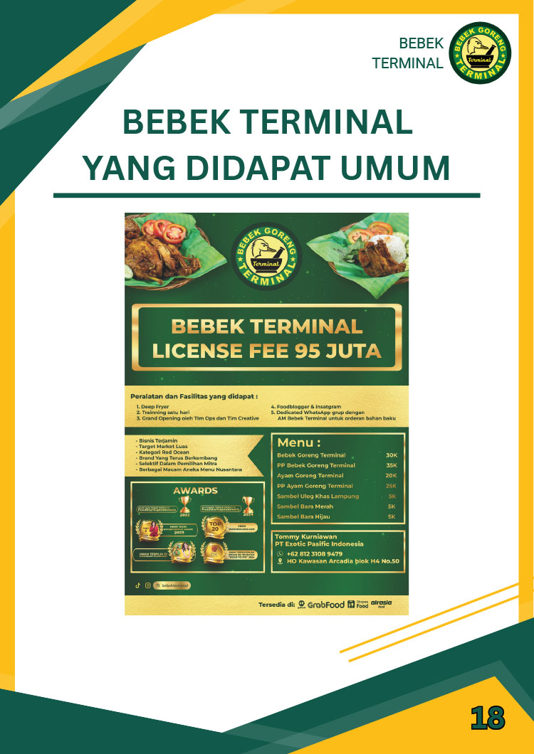 Franchise Peluang Usaha Restoran Tradisional Autopilot Bebek Terminal