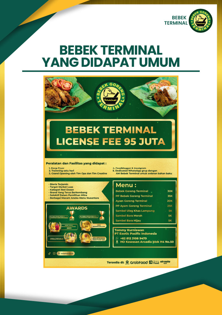 Franchise Peluang Usaha Restoran Tradisional Autopilot Bebek Terminal