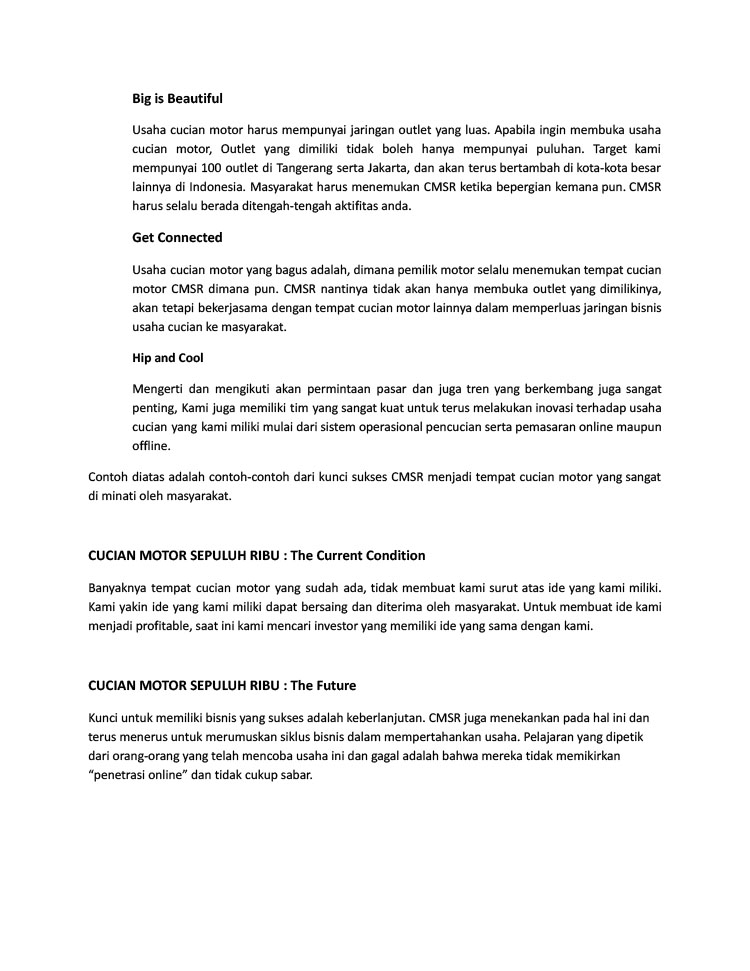 Kemitraan / Peluang Bisnis Cucian Motor Sepuluh Ribu