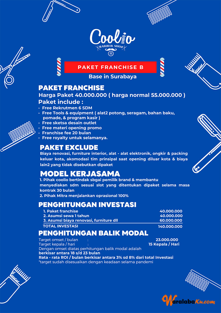 Franchise Peluang Usaha COOLIO BARBERSHOP