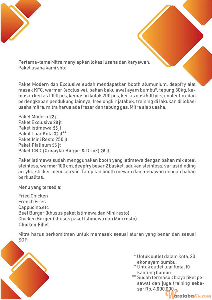 Franchise Peluang Usaha Crispyku Fried Chicken