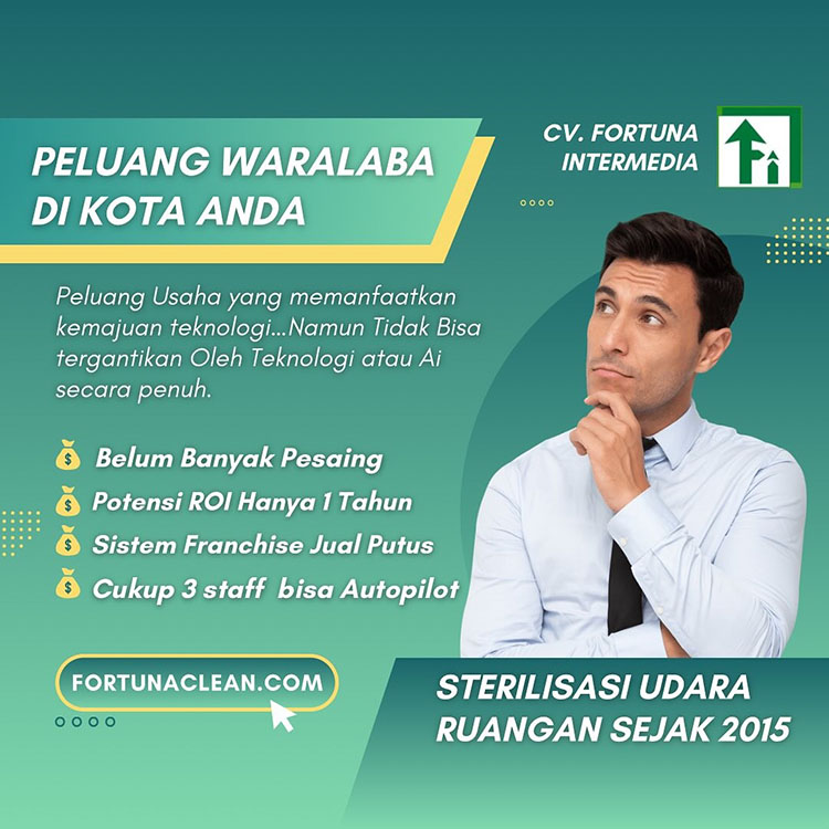 Kemitraan / Peluang Bisnis Rental Produk & Jasa Pembersihan / Sterilisasi Udara Ruangan / Gedung