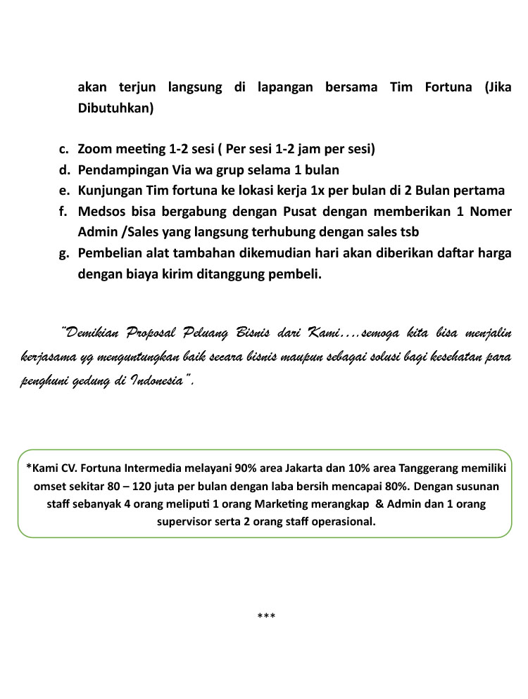 Kemitraan / Peluang Bisnis Rental Produk & Jasa Pembersihan / Sterilisasi Udara Ruangan / Gedung