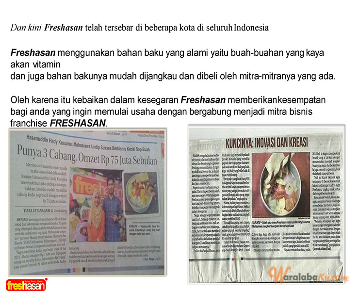 Franchise  Freshhasan ~ Peluang Bisnis  Freshhasan