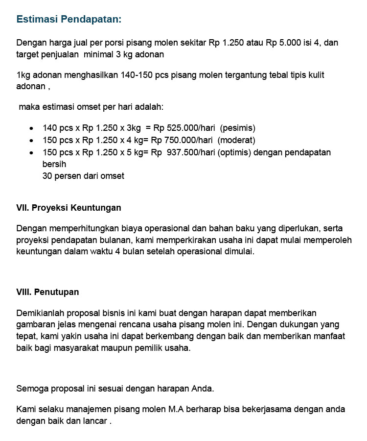 Kemitraan Peluang Bisnis Gorengan Pisang Molen M.A Tangerang