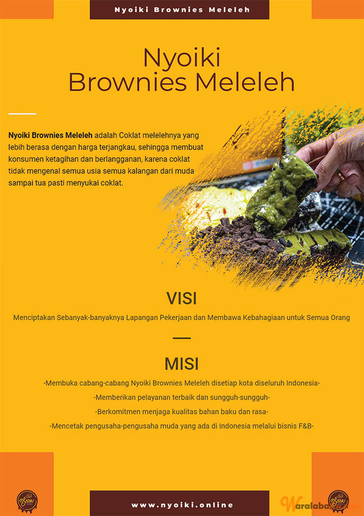Franchise Peluang Usaha Makanan Kue | NYOIKI BROWNIES MELELEH