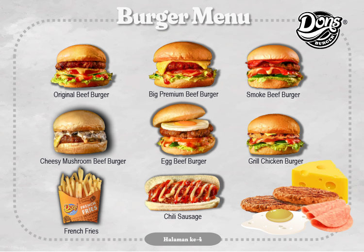 Kemitraan Peluang Bisnis Cafe & Restoran Fastfood Dons Burger & Coffee