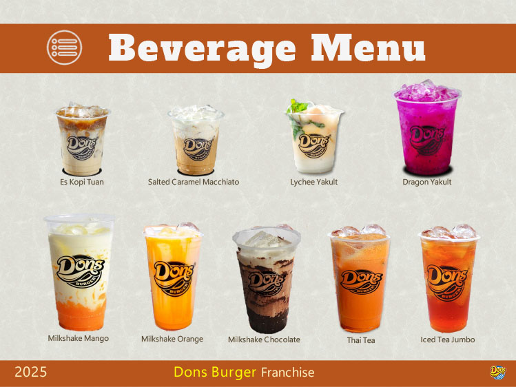 Kemitraan Peluang Bisnis Cafe & Restoran Fastfood Dons Burger & Coffee