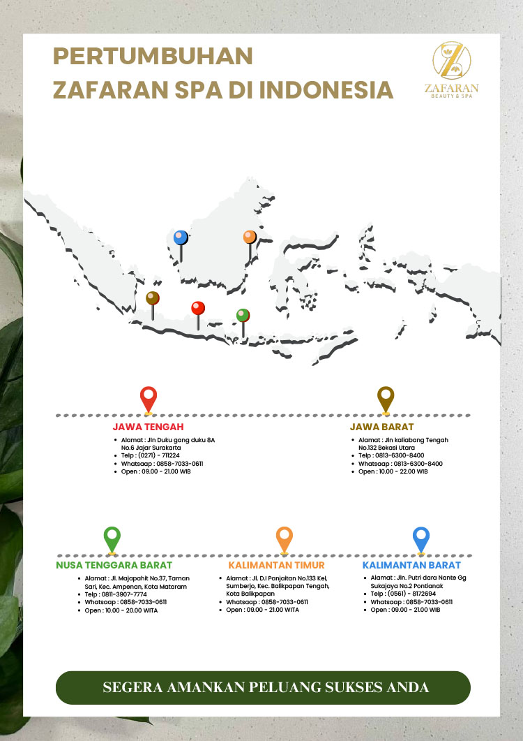 Kemitraan / Peluang Bisnis Pusat Kecantikan, Pijat & Spa, Zafaran Beauty And Spa