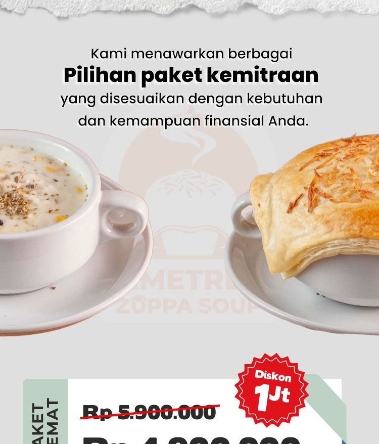 Kemitraan / Peluang Bisnis Zupa Sup & Pasta Ametres Zuppa Soup