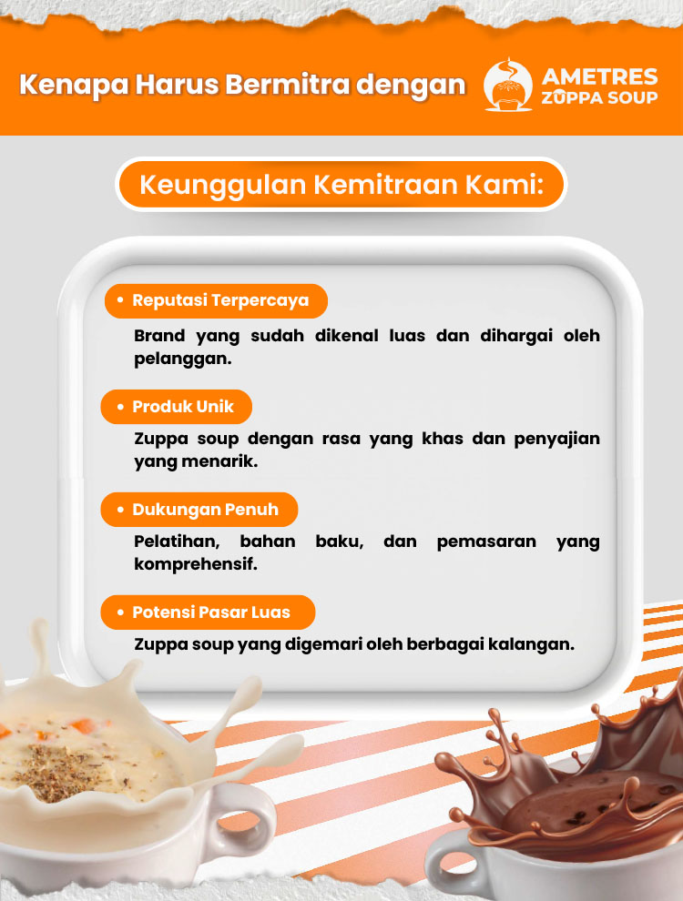 Kemitraan / Peluang Bisnis Zupa Sup & Pasta Ametres Zuppa Soup