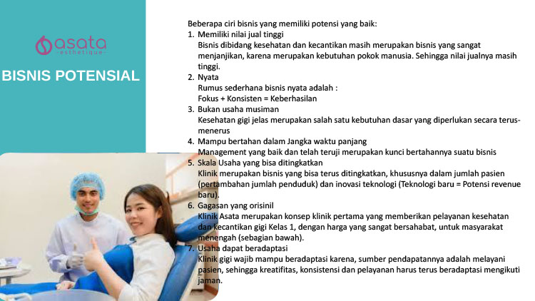 Kemitraan Peluang Bisnis Klinik Kesehatan Gigi, Kecantikan, & Perawatan Wajah