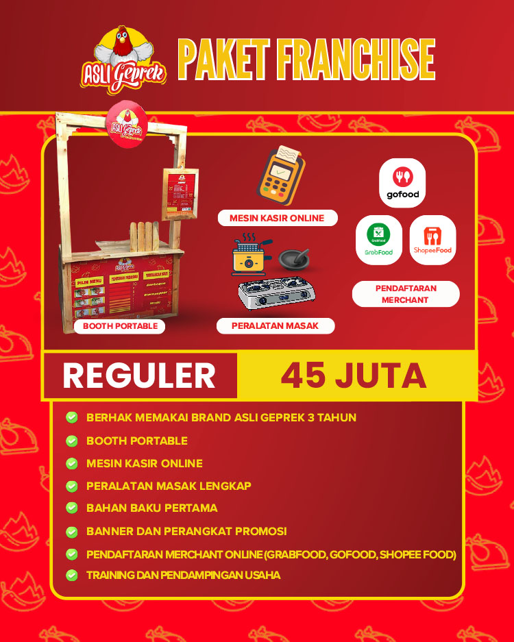 Kemitraan / Peluang Bisnis Restoran Fast Food Asli Geprek