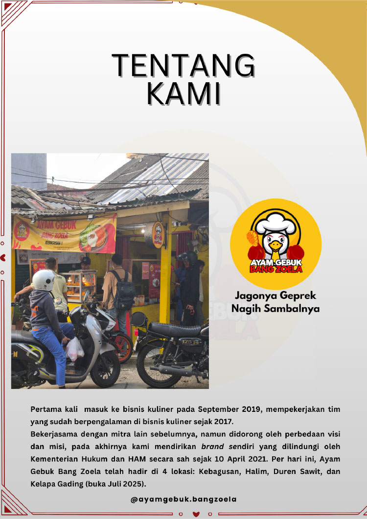 Kemitraan / Peluang Bisnis Autopilot Ayam Geprek & Penyet Ayam Gebuk Bang Zoela