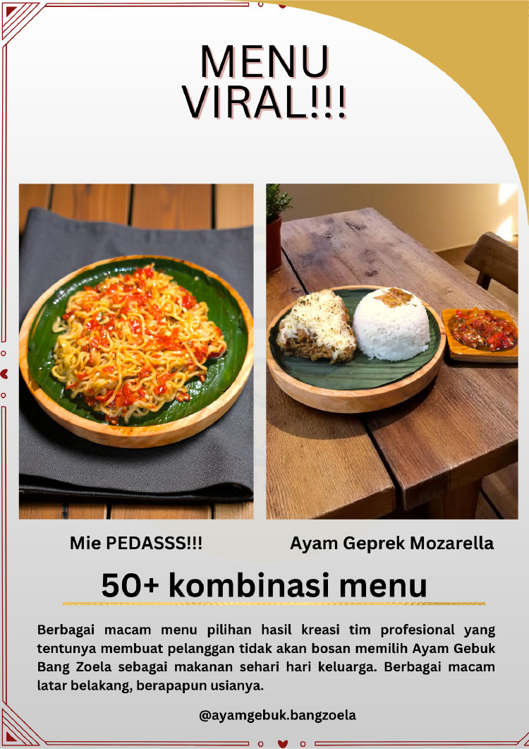 Kemitraan / Peluang Bisnis Autopilot Ayam Geprek & Penyet Ayam Gebuk Bang Zoela