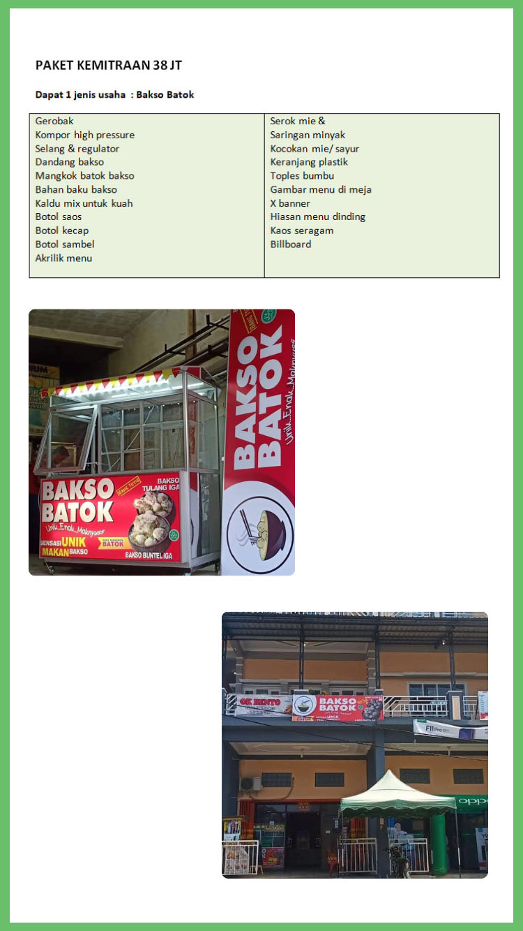 Kemitraan / Peluang Bisnis Kedai Bakso Batok Bang Toyib & Es Tetok