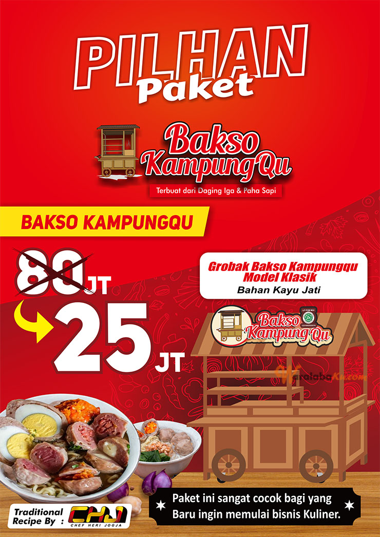 Franchise Bakso Kampungqu Peluang Bisnis Bakso Gerobakan Kekinian Waralaba Ku