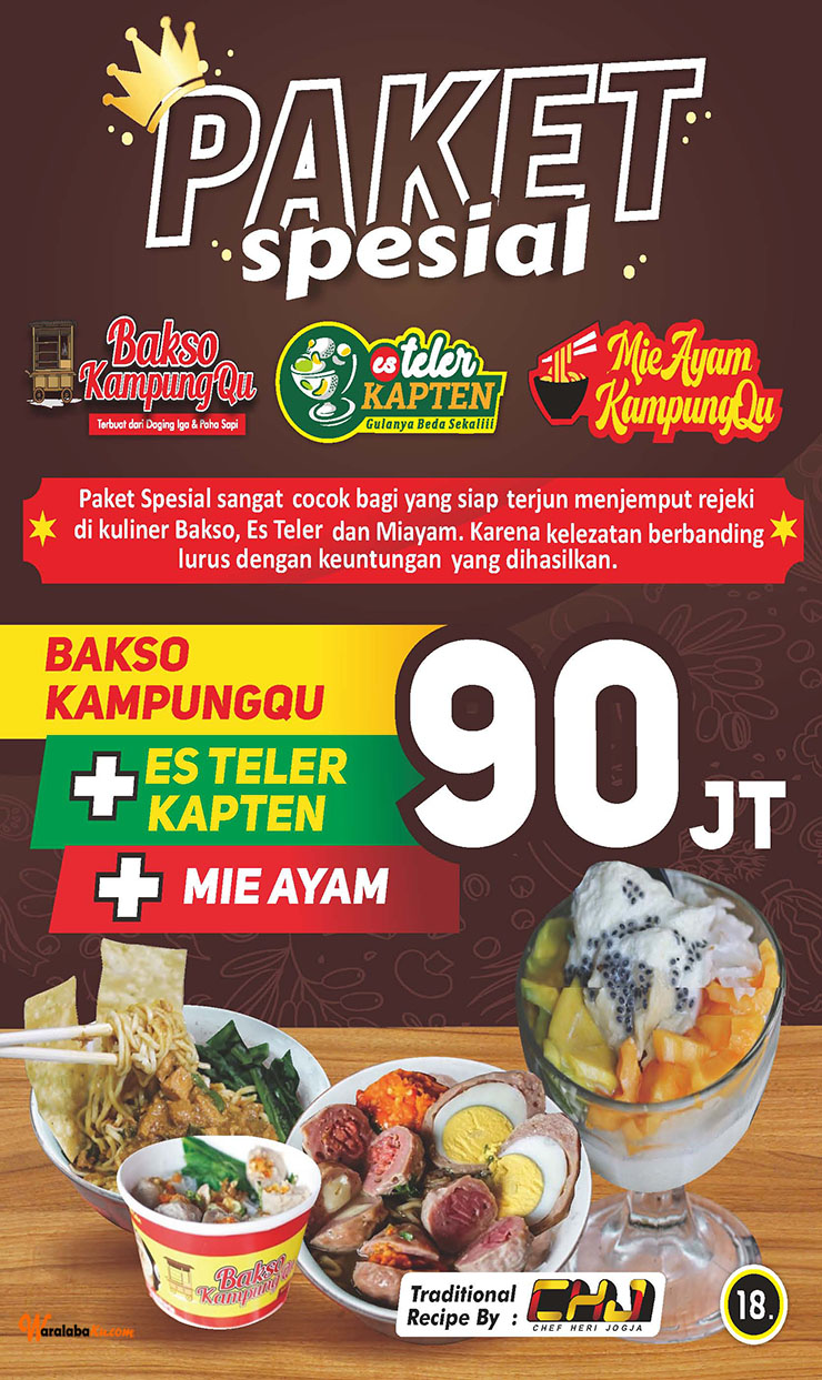 Franchise Bakso KampungQu | Peluang Bisnis Bakso Gerobakan Kekinian