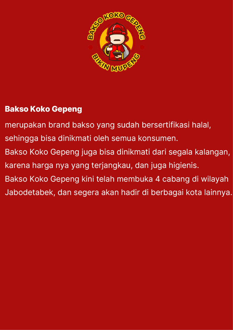 Kemitraan / Peluang Bisnis Bakmi, Siomay, Bakso Koko Gepeng