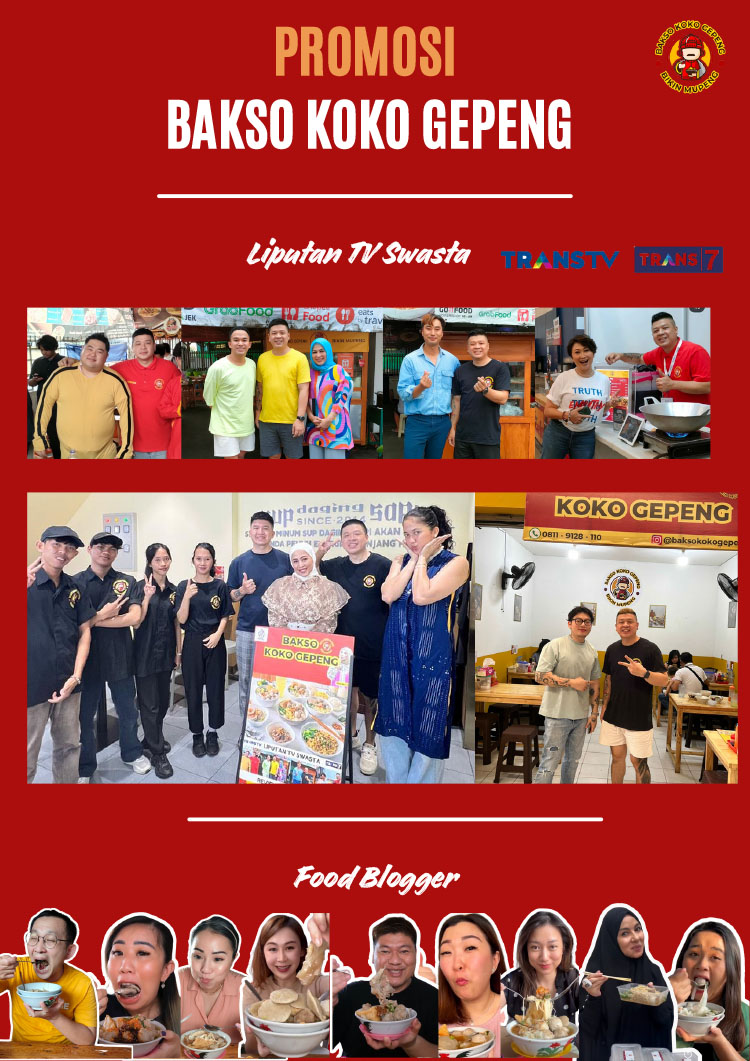 Kemitraan / Peluang Bisnis Bakmi, Siomay, Bakso Koko Gepeng