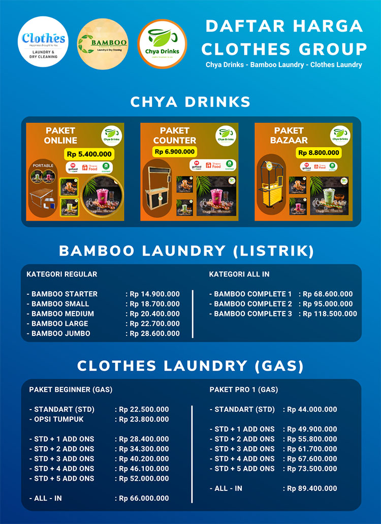 Franchise Peluang Usaha Jasa Laundry | Bamboo Laundry