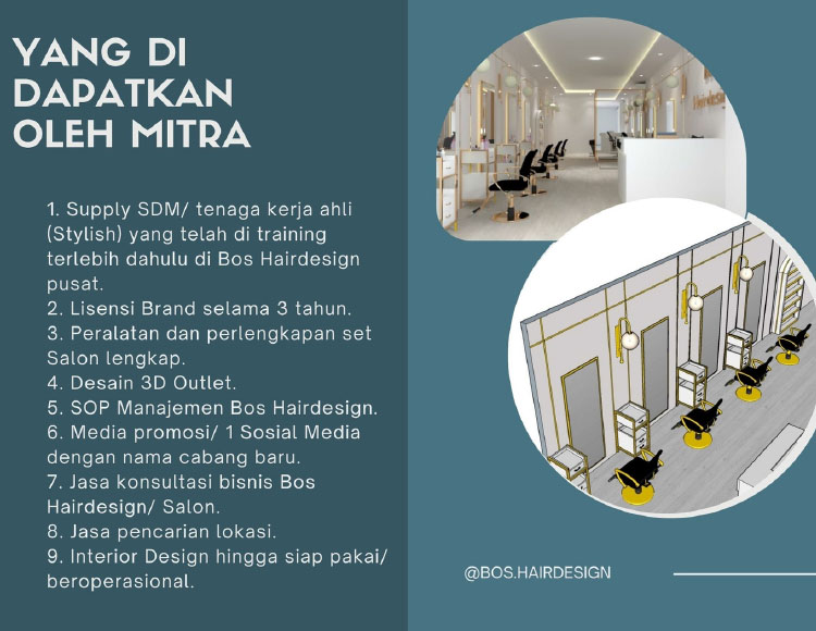 Kemitraan / Peluang Bisnis Salon & Pusat Kecantikan Bos Hairdesign & Beauty Kemitraan / Peluang Bisnis Salon & Pusat Kecantikan Bos Hairdesign & Beauty