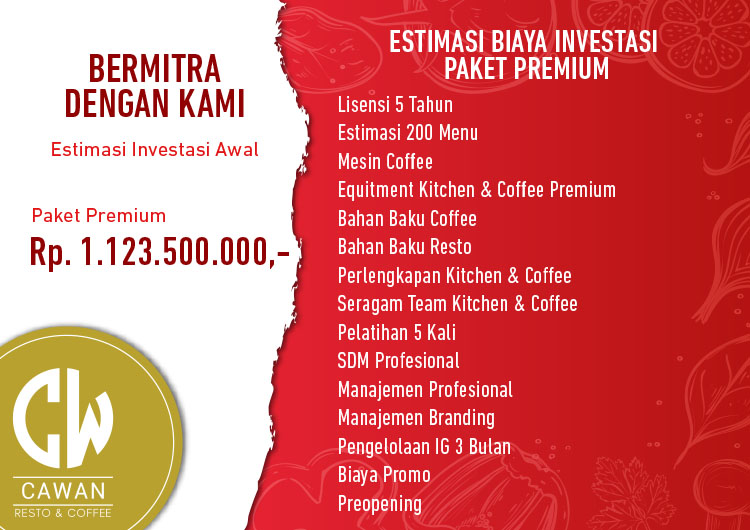 Kemitraan Peluang Bisnis Restoran & Cafe Murah Cawan Resto