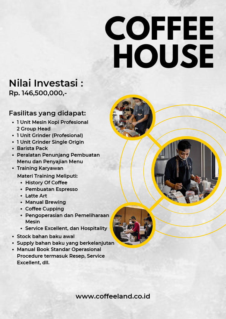 Kemitraan / Peluang Bisnis Kedai Kopi, Cafe, Coffee Shop, Coffeeland