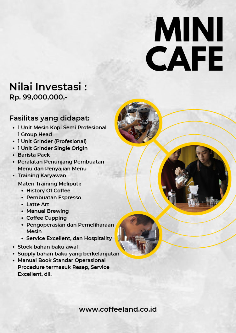Kemitraan / Peluang Bisnis Kedai Kopi, Cafe, Coffee Shop, Coffeeland