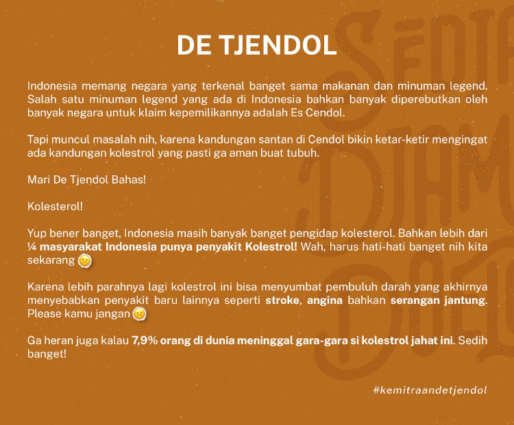 Kemitraan Peluang Es Cendol Kekinian Tanpa Santan Non Kolesterol De Tjendol