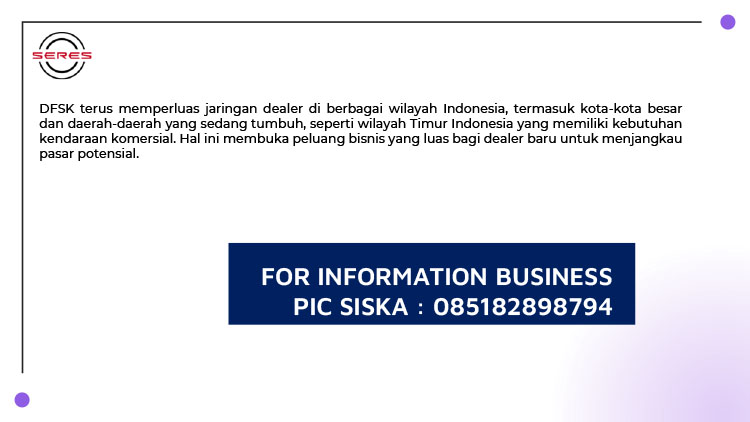 Kemitraan / Peluang Bisnis Dealer & Showroom Mobil DFSK / Seres