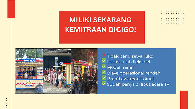 Kemitraan / Peluang Bisnis Dimsum Goreng & Cireng Dicigo