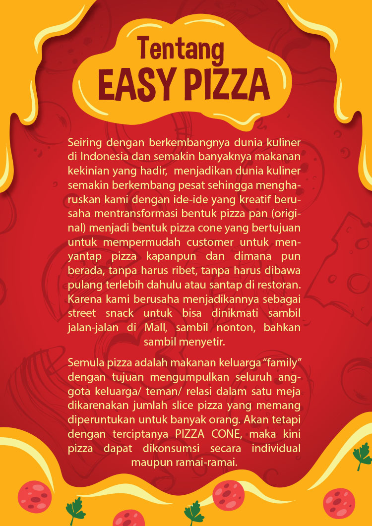 Kemitraan / Peluang Bisnis Pizza Cone & Makaroni Easy Pizza