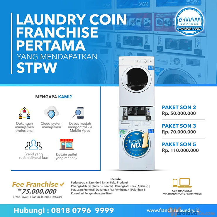 Franchise eMam Laundry Express ~ Peluang Bisnis Laundry Koin