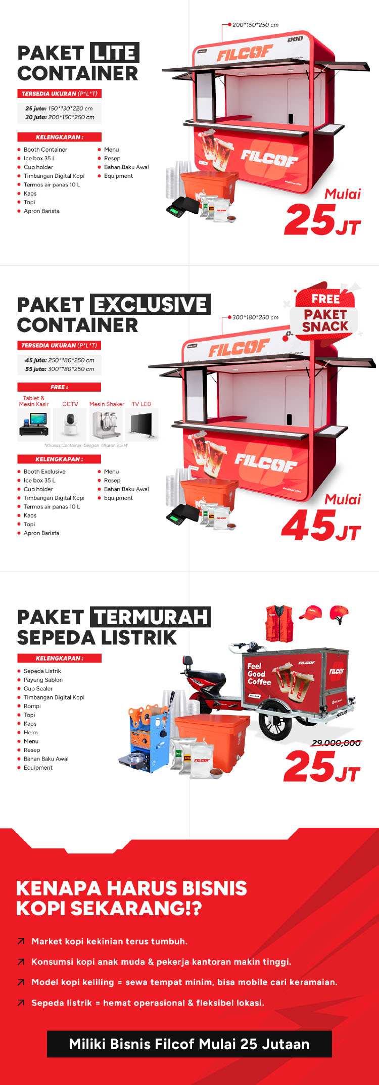 Kemitraan / Peluang Bisnis Kopi Kontainer Viral & Kopi Keliling Filcof