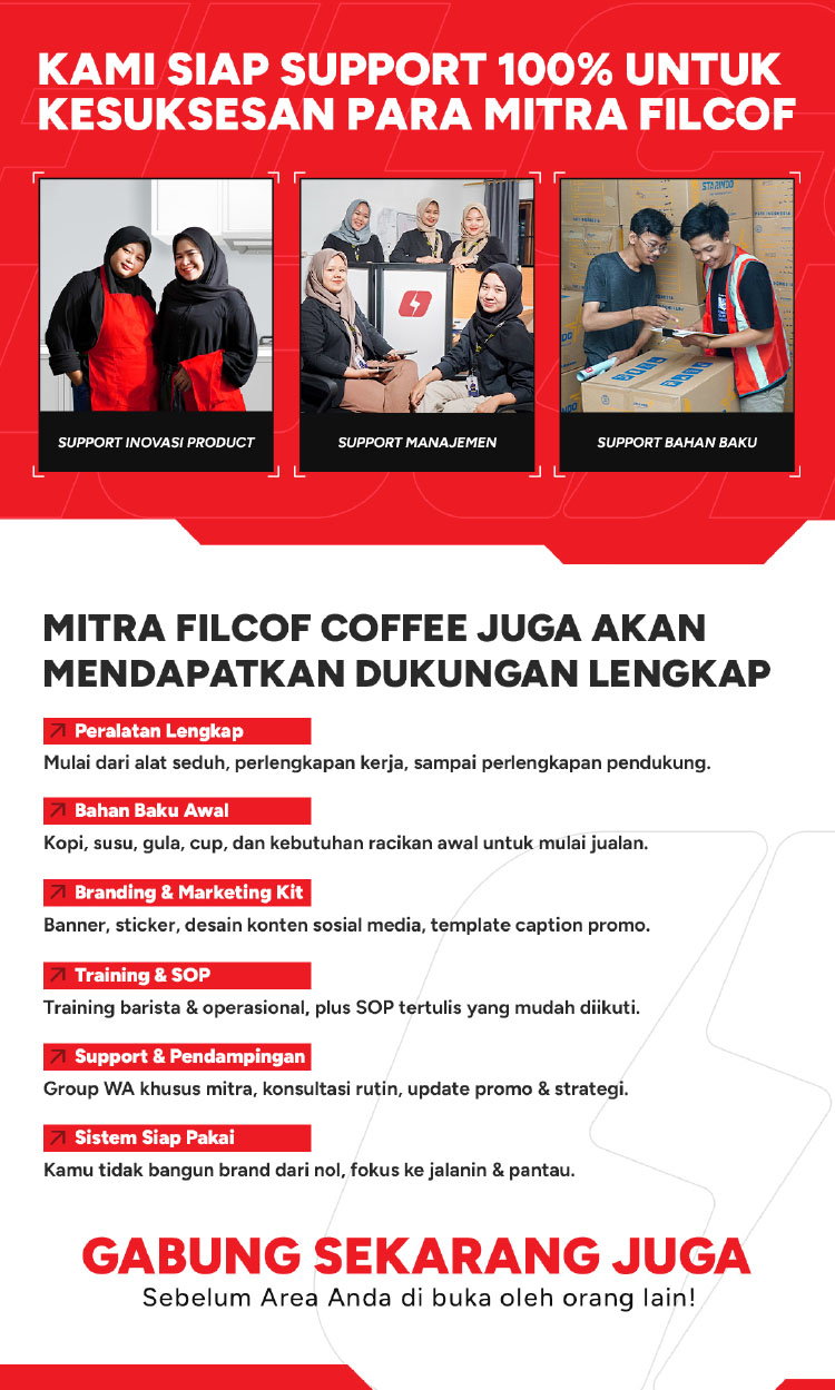 Kemitraan / Peluang Bisnis Kopi Kontainer Viral & Kopi Keliling Filcof