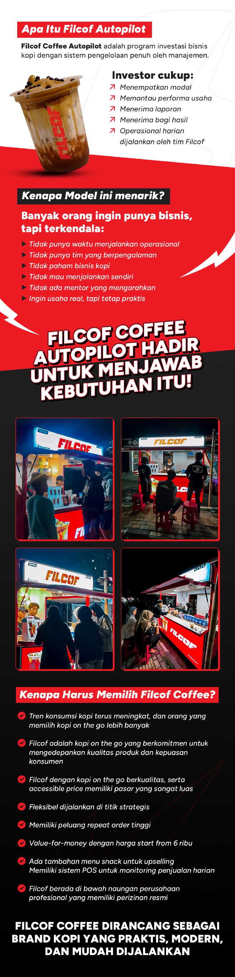 Kemitraan / Peluang Bisnis Kopi Kontainer Viral & Kopi Keliling Filcof