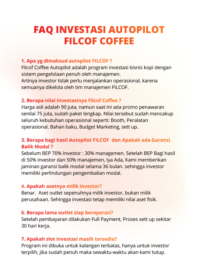 Kemitraan / Peluang Bisnis Kopi Kontainer Viral & Kopi Keliling Filcof