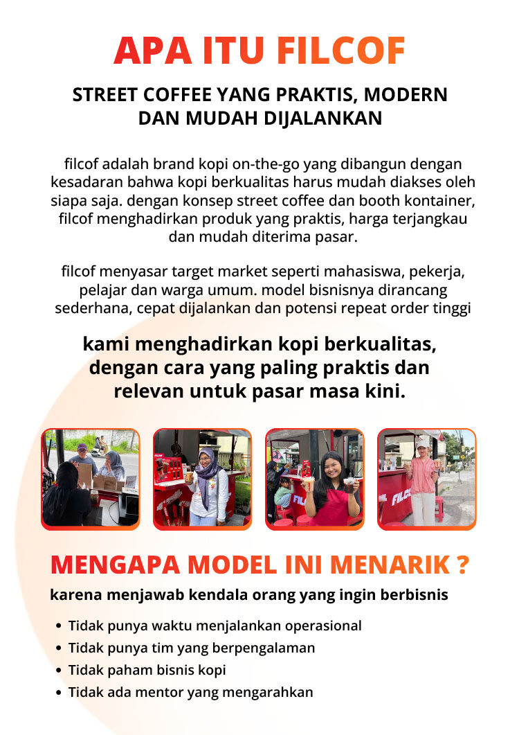 Kemitraan / Peluang Bisnis Kopi Kontainer Viral & Kopi Keliling Filcof