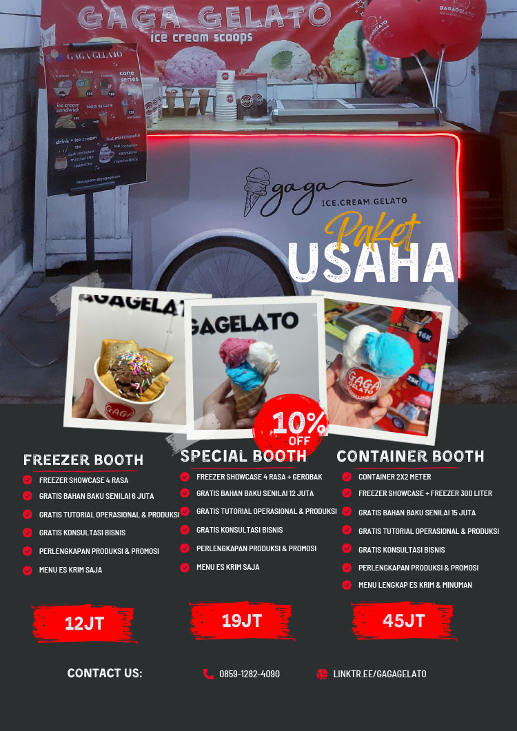 Kemitraan Peluang Bisnis Es Krim Gaga Gelato