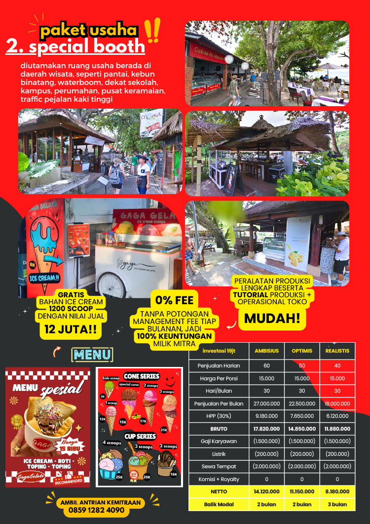 Kemitraan Peluang Bisnis Es Krim Gaga Gelato