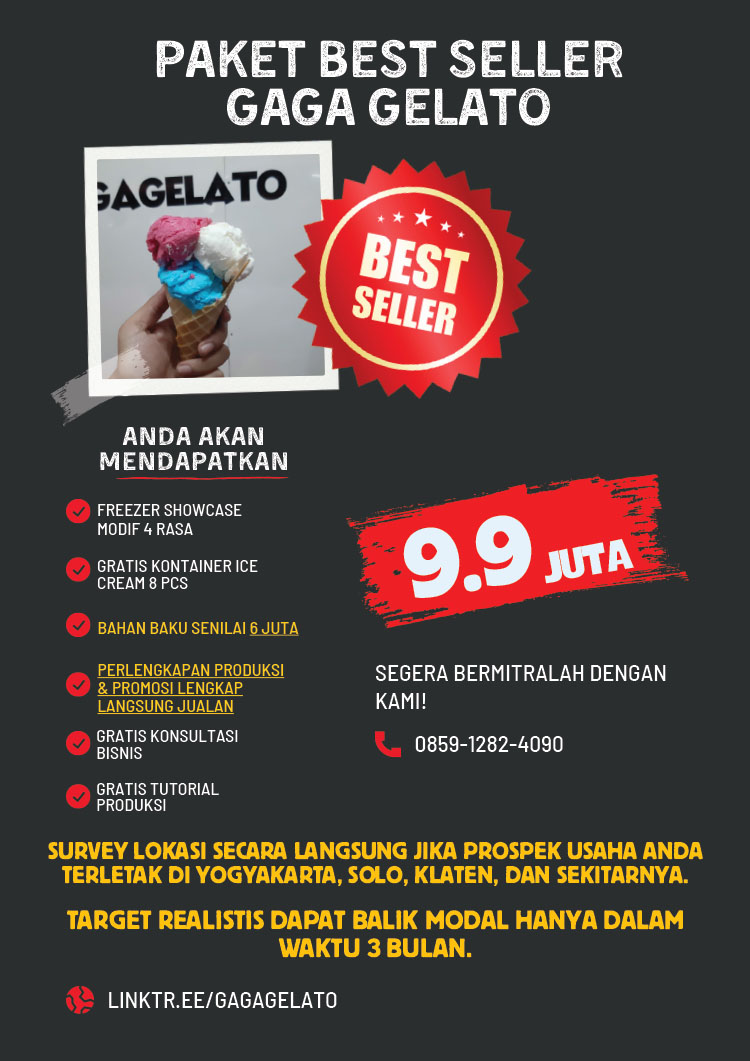 Kemitraan Peluang Bisnis Es Krim Gaga Gelato