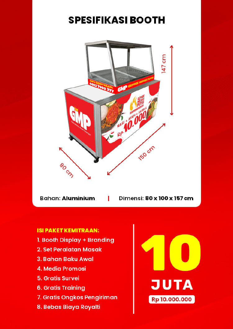 Kemitraan / Peluang Bisnis Ayam Geprek Murah Modal Kecil Koalisi GMP