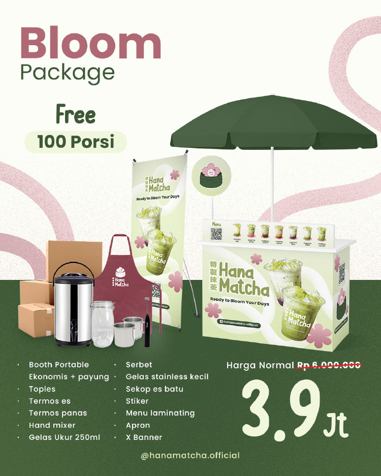 Kemitraan / Peluang Bisnis Matcha Kekinian Modal Kecil Hana Matcha