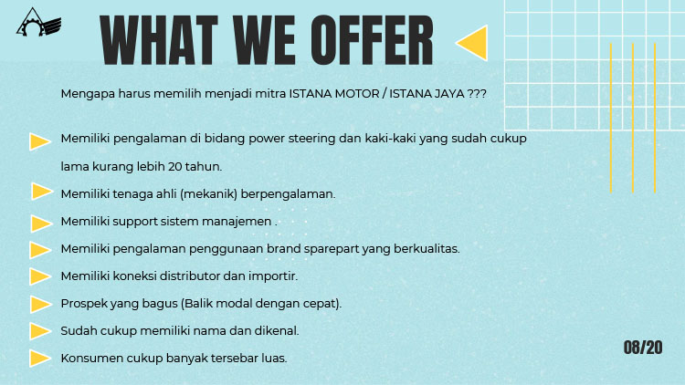 Kemitraan / Peluang Bisnis Bengkel Mobil Istana Jaya Makmur / Istana Motor Lampung