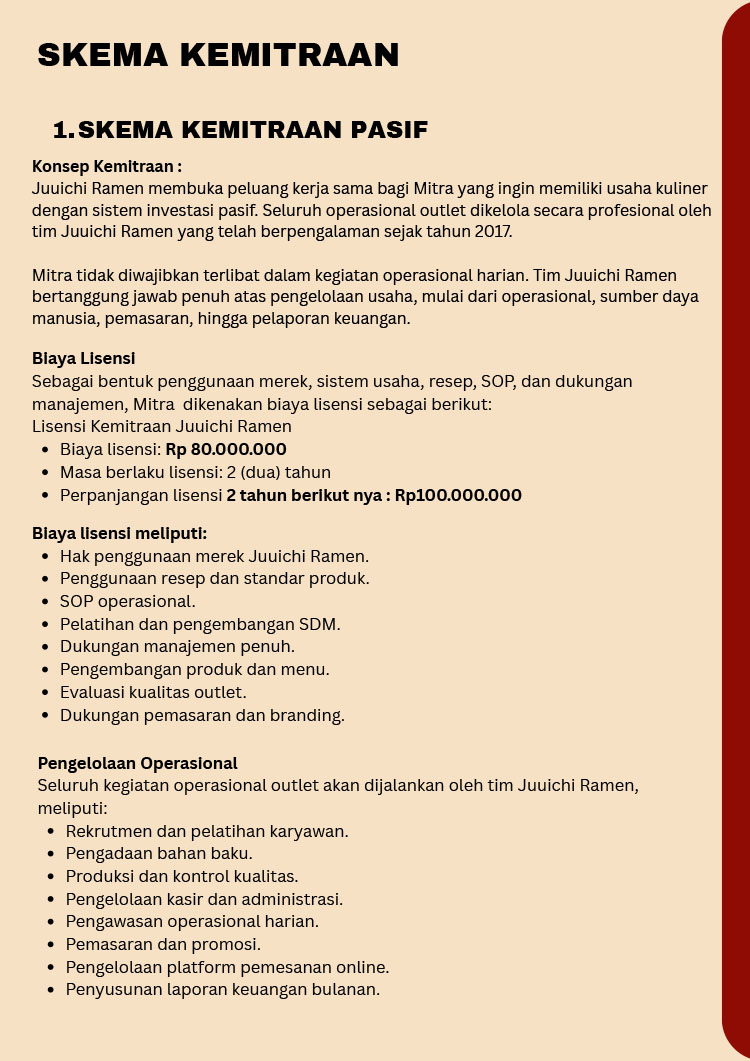 Kemitraan / Peluang Bisnis Kedai Ramen & Makanan Jepang Juu Ichi Ramen 11 Kemitraan / Peluang Bisnis Kedai Ramen & Makanan Jepang Juu Ichi Ramen 11